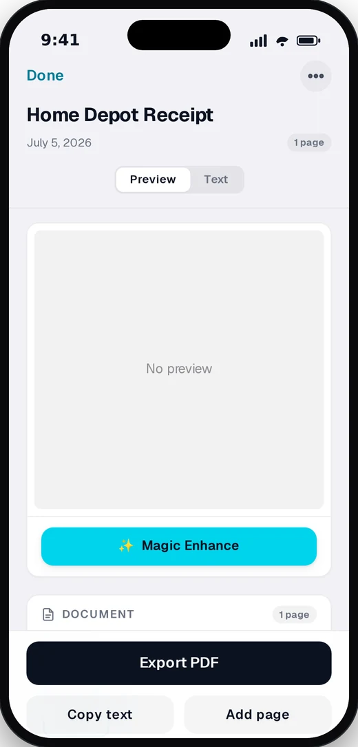 ScanWow AI-powered text extraction