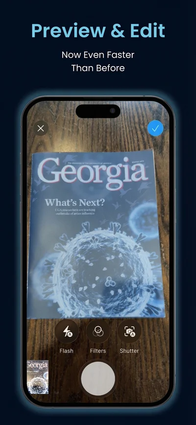 ScanWow camera view with edge detection