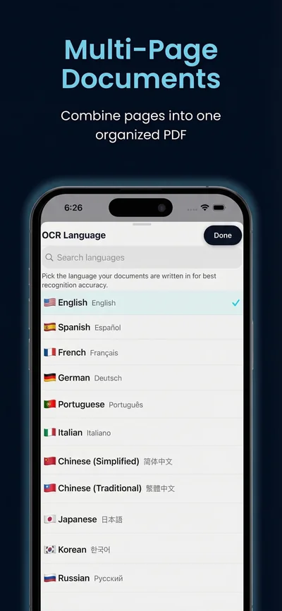 ScanWow language selection
