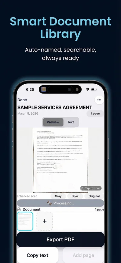 ScanWow document preview